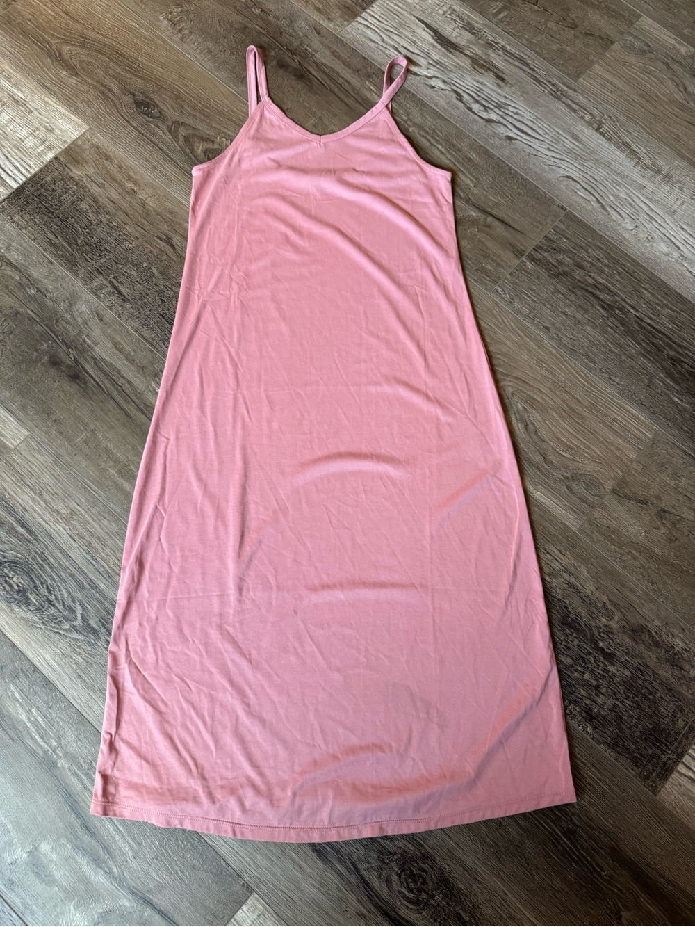 Double Zero Soft Pink Maxi Slip Dress with Spaghetti Straps
